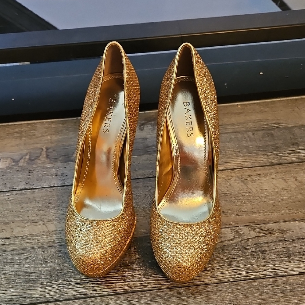 Bakers Sparkling Gold Women's Heels